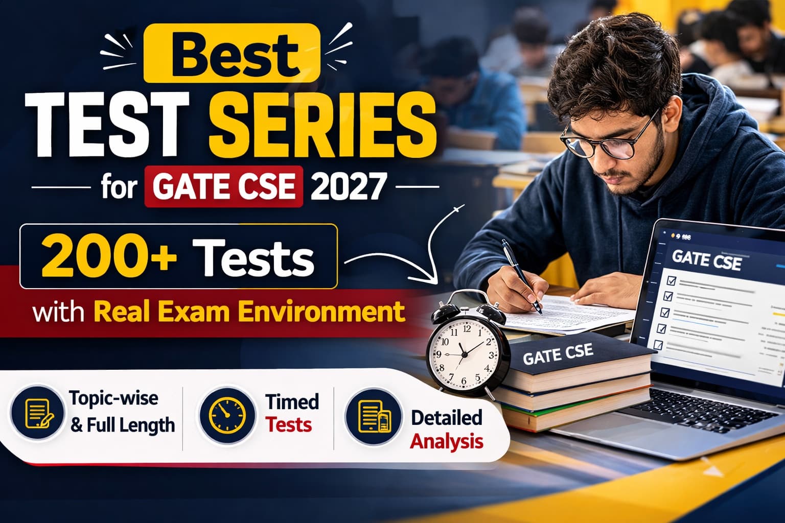 Best Test Series for GATE CSE 2027: 200+ Tests with Real Exam like Environments