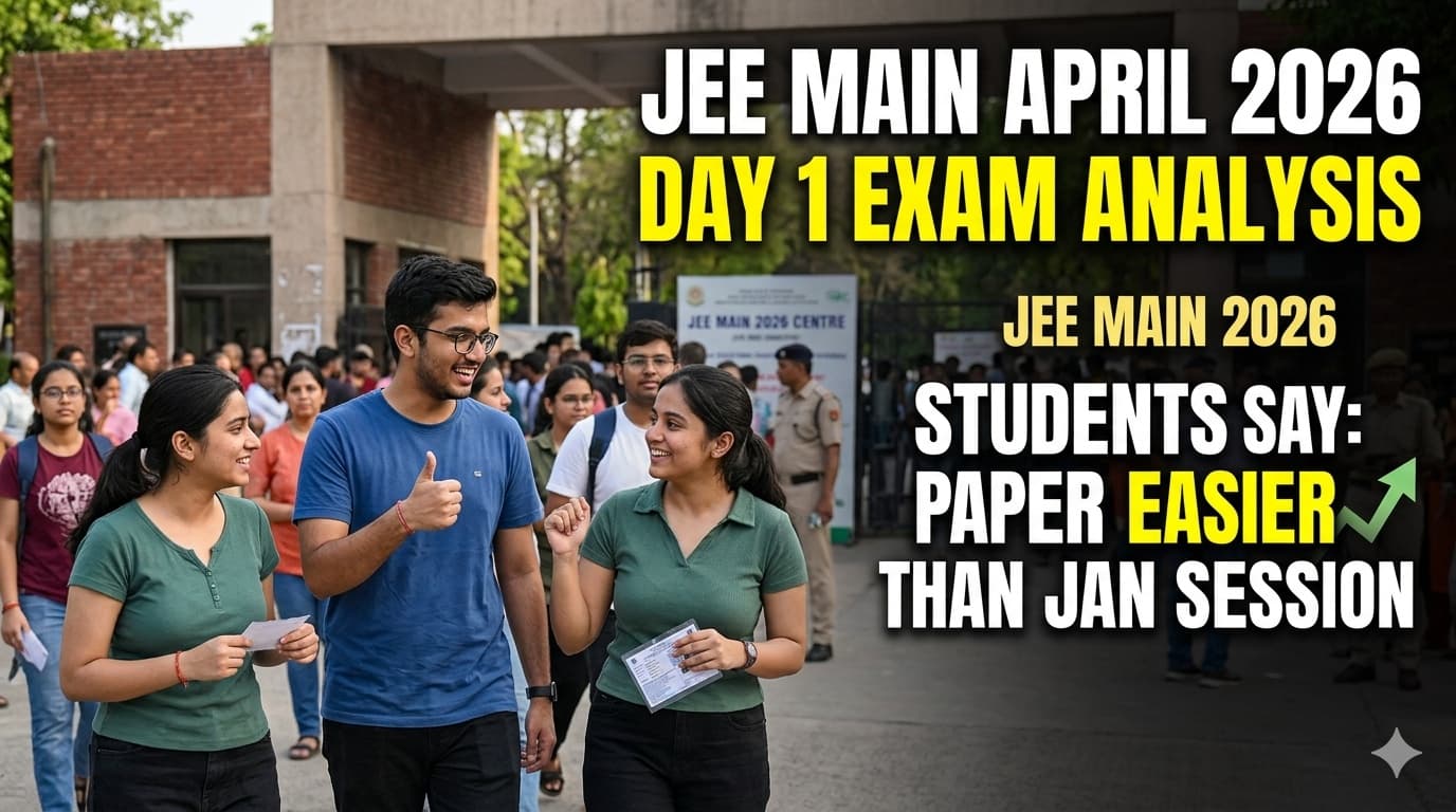 JEE Main April 2026 Day 1 Exam Analysis: Students Say Paper Was Easier Than January Session