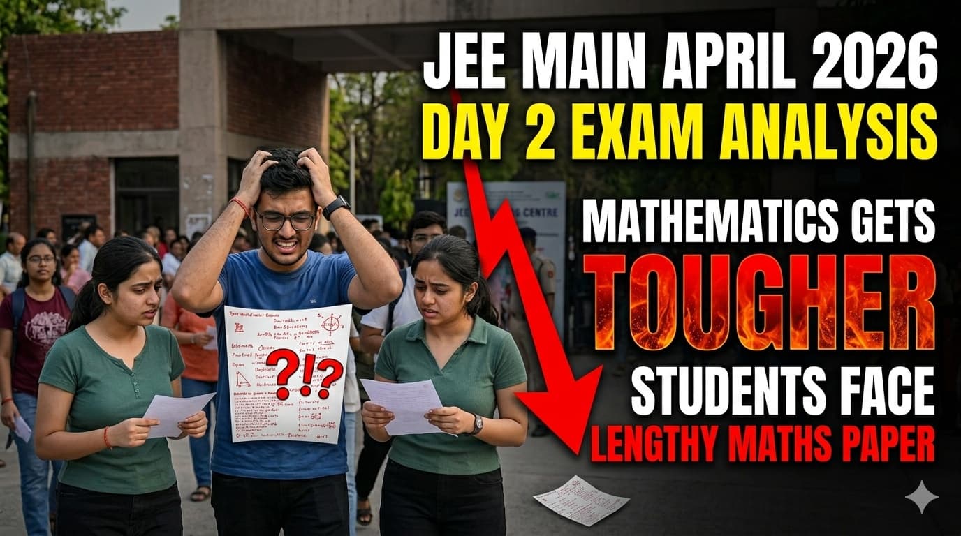 JEE Main April 2026 Day 2 Exam Analysis: Mathematics Gets Tougher, Students Face Lengthy Maths Paper