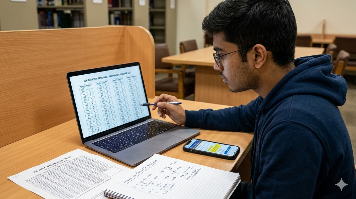 JEE Main 2026 Session 2 Answer Key Released at jeemain.nta.nic.in: Download Response Sheet, Raise Objections by April 13, Marks vs Percentile Analysis