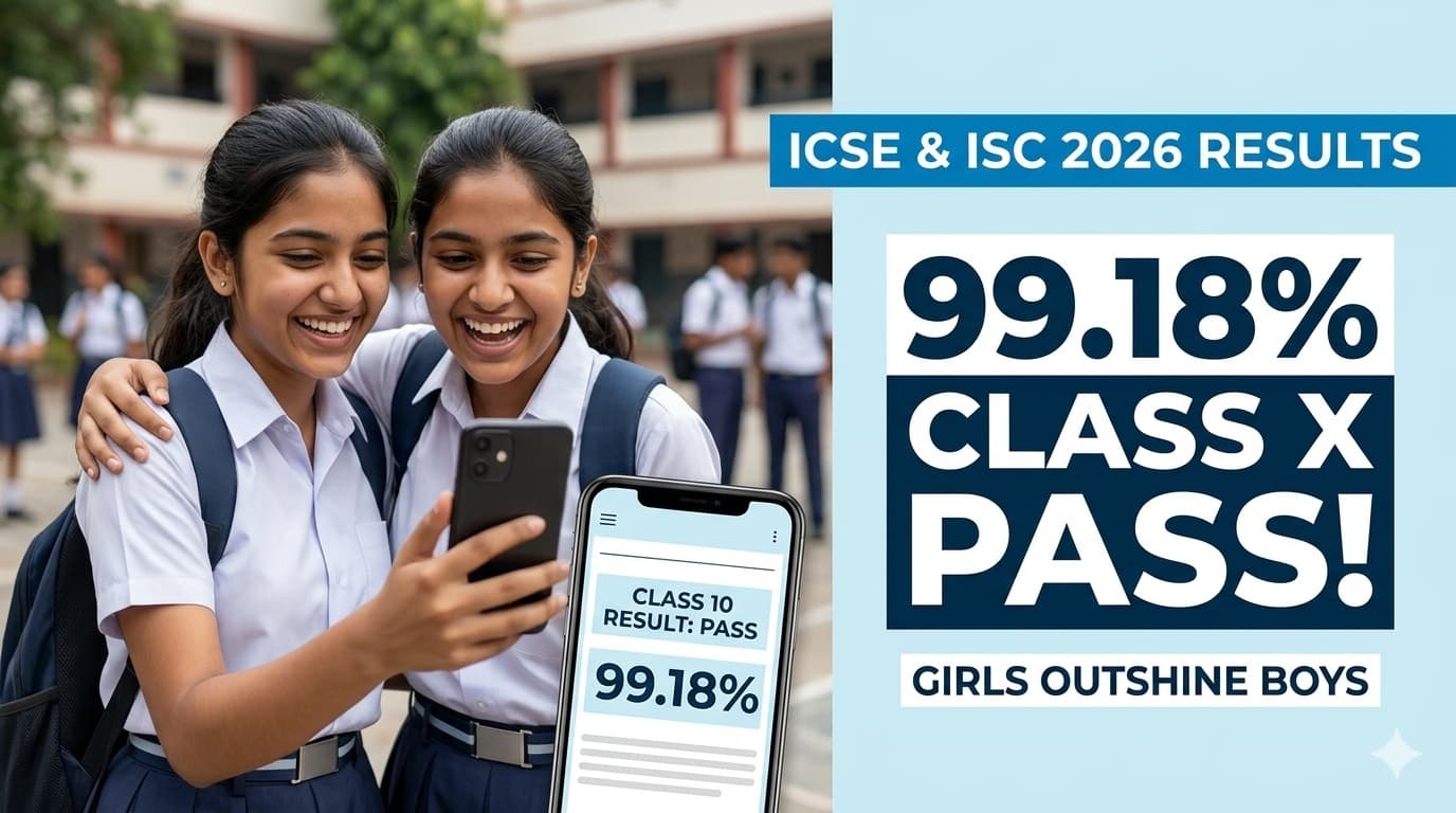 ICSE ISC Result 2026 Declared Today at cisce.org: CISCE Class 10 Pass 99.18%, Class 12 Out at 11 AM, Scorecard Download via DigiLocker, UID Number and SMS Steps