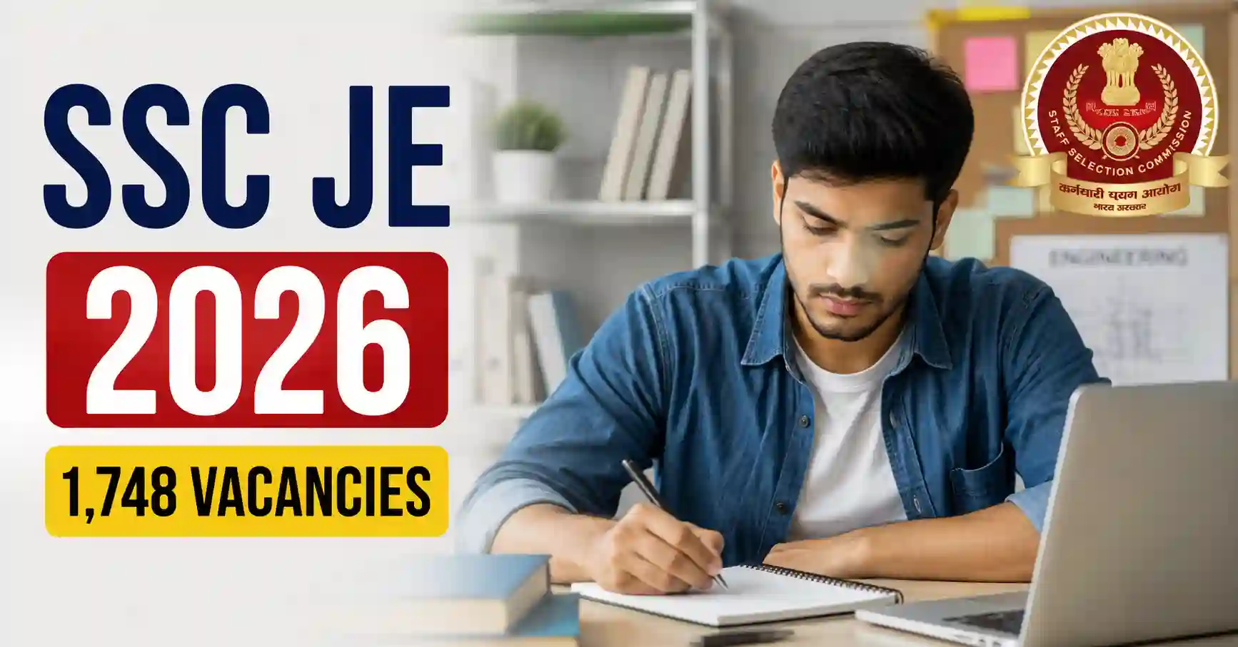SSC JE 2026 Notification Out: 1,748 Vacancies, Apply by September 22
